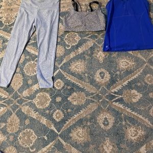 Lot of 3 ATHLETA brand workout clothes like new M
